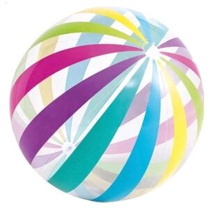 Intex Jumbo Inflatable Giant Beach Pool Ball Multicolor Stripes 42" Toy Kids RAR
